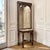 French 19th Century French Walnut Louis XIV Style Marble-Top Console & Beveled Mirror For Sale - Image 3 of 12