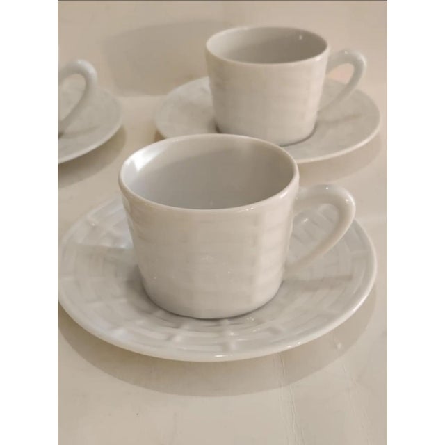 A beautiful set of 4 Ralph Lauren Home Belcourt Tea Cup and Saucer Set. RL Home describes the Belcourt collection as being...