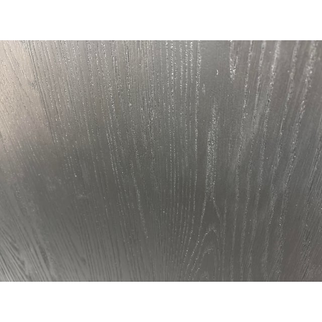 Rh Bezier Panel Bed — King Black Oak | Bronze Accents | 56" Headboard For Sale - Image 14 of 18