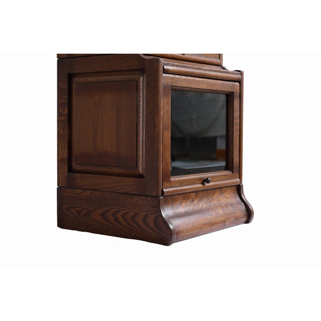 Mission Narrow Barrister Bookcase - Beveled Glass - Micheals Cherry For Sale - Image 11 of 17