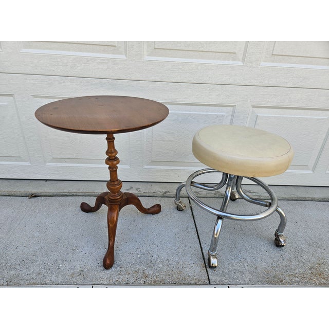 Pine Shop Original Round Pedestal Side Table 18" Diameter For Sale - Image 12 of 12