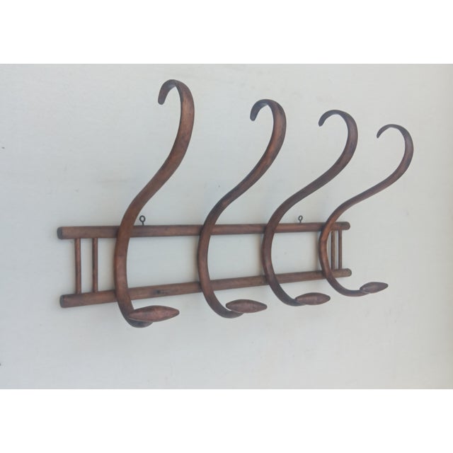 Vintage Wall Coat Rack in Bentwood, 1950s For Sale - Image 6 of 6