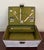 English Early 20th Century Mark Cross Leather and Wicker Basket Sewing Box With Silk Lining For Sale - Image 3 of 18