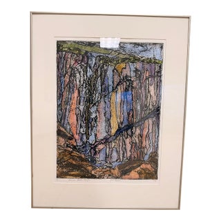 Rita Miller "Colorado Black Canyon" Framed Monoprint, Signed & Dated 1995 For Sale