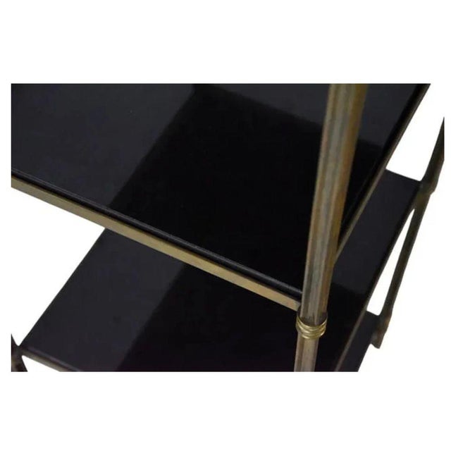Vintage Brass Etagere With Five Granite Shelves For Sale - Image 4 of 4