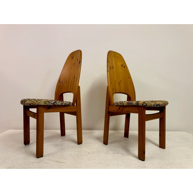 Vintage Danish High Back Pine Dining Chairs by Niels Koefod for Glostrup, 1970s, Set of 6 For Sale - Image 12 of 18