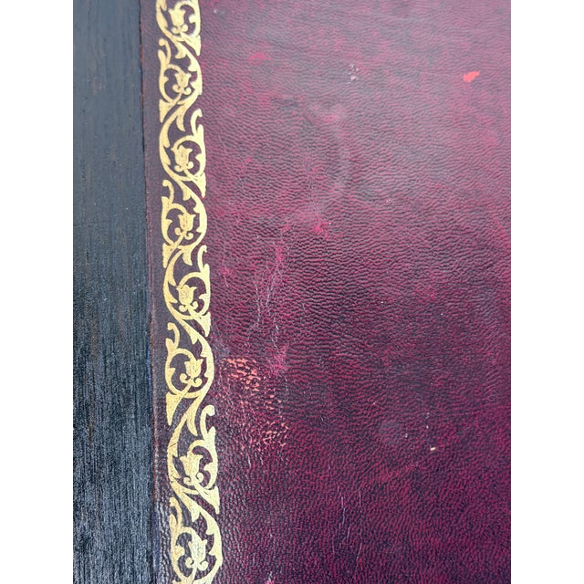 Late 19th Century British Carved Oak Leather Top Writing Table For Sale - Image 12 of 17