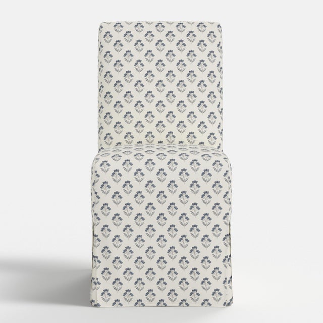 Not Yet Made - Made To Order Slipcover for Stoffer Home x Cloth & Company for Lindy Slipcover Dining Chair in Francie Floral Blue For Sale - Image 5 of 7
