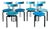 Blue Zeta Dining Chairs from Harvink, 1980s, Set of 6 For Sale