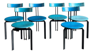 Blue Zeta Dining Chairs from Harvink, 1980s, Set of 6