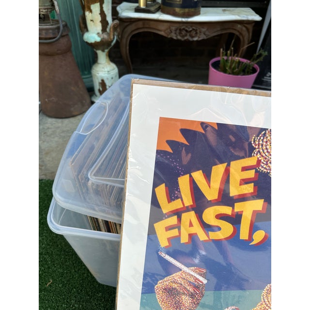Up for consideration is a beautiful sealed pop art print of a woman with title, "live fast, die young." This would look...
