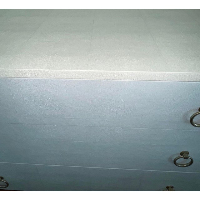 Pair of Italian Two-Tone Faux Shagreen Commodes. Late 20th Century. For Sale - Image 9 of 9