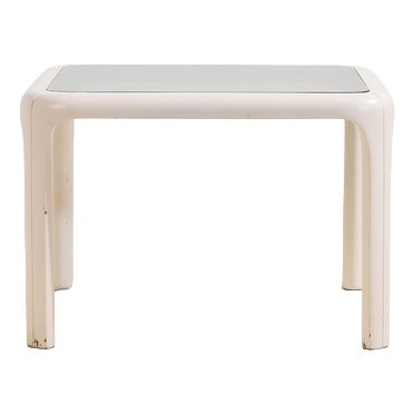 Wood and Glass Coffee Table, 1970s For Sale