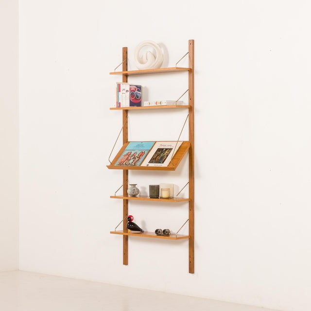 Vintage Scandinavian Shelving Unit in Oak, 1960s For Sale - Image 11 of 11