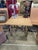 Antique Square Coffee Table Origin: France Circa: 1920's Material: Bronze base and leather top