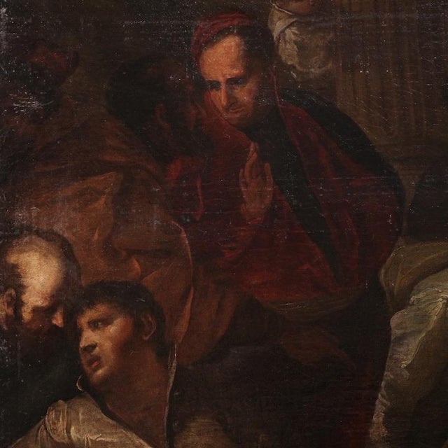 Venetian Artist, Christ and the Adulteress, 1590, Oil on Canvas For Sale - Image 14 of 16