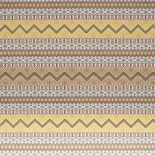 Sample - Schumacher Holmul Hand Woven Fabric in Ochre For Sale