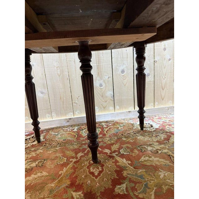 Brown Louis Philippe Style Oval Mahogany Dining Table For Sale - Image 8 of 10