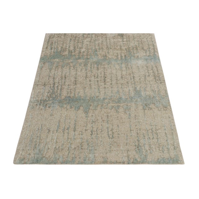 Hand-knotted in finely woven wool & silk, a 3x5 abstract rug from Rug & Kilim’s contemporary selections. The marriage of...