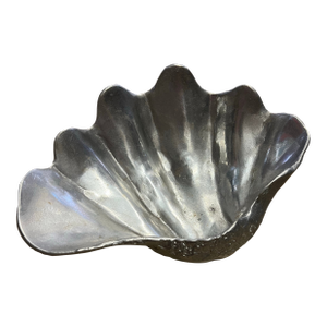 Late 20th Century Silver Pewter Clam Bowl