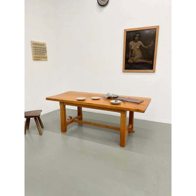 Vintage Elm Farm Table, 1950s For Sale - Image 8 of 18