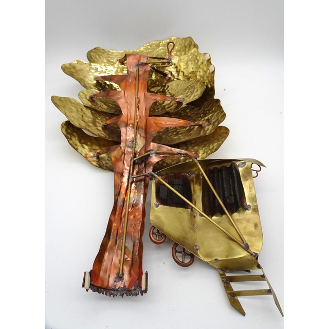 Brutalist Belgian Brass Wall Art Sculpture from Daniel D'haeseleer, 1980s For Sale - Image 11 of 12