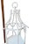 Ornamental & Decorative Materials Large White Faux Bamboo Tole Metal Chinoiserie Pagoda Lantern & Centerpiece, 20" For Sale - Image 7 of 10