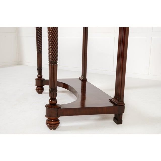 Italian Mahogany Console Tables, 19th Century, Set of 2 For Sale - Image 6 of 9
