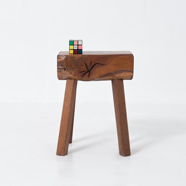 Brutalist Stool from Mobichalet, 1950s For Sale - Image 4 of 18