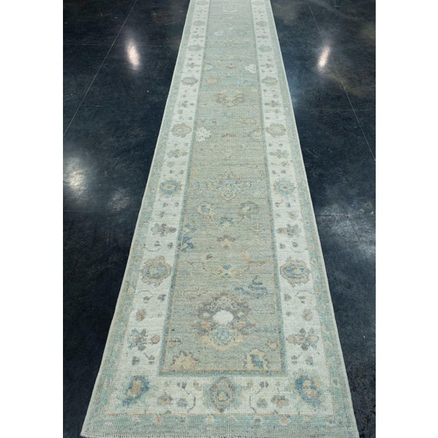 Turkish Oushak Runner Rug 2'10" x 15'11" #17913 Explore a curated collection of hallway runners, wool rugs, and handmade...