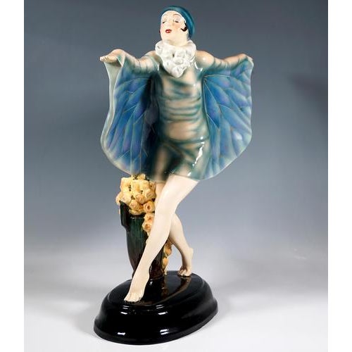 Large Vintage Art Deco Figure from Lorenzl, 1920s For Sale - Image 3 of 10