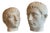 Young and Older Julius Caesar Plaster Heads, Set of 2 For Sale