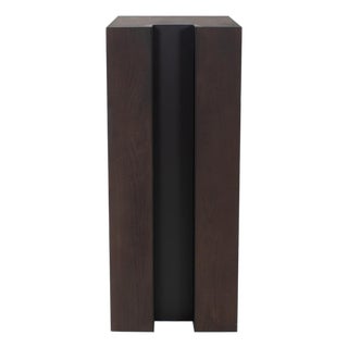Bertoia Black Wooden Display Pedestal- Short For Sale