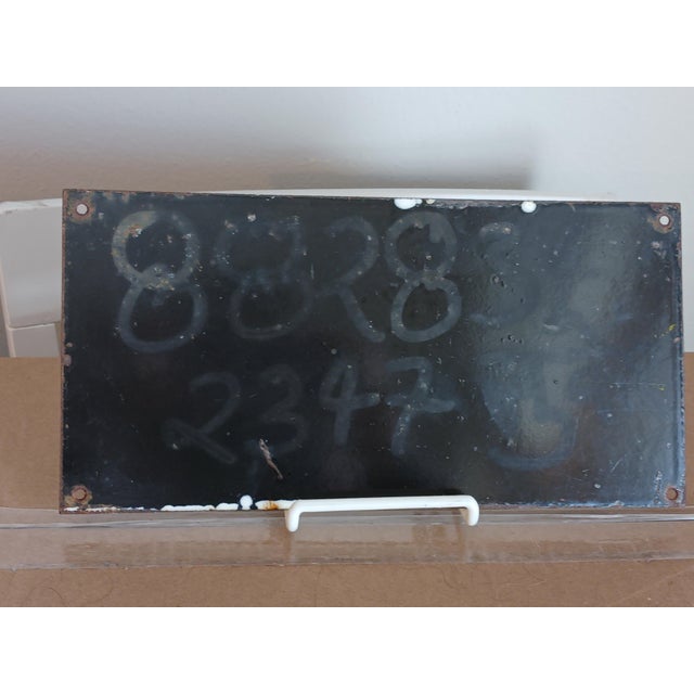 Vintage Borden's Ice Cream Porcelain Enamel Sign Dairy 12 X 6 In. Authenticity Guarentee For Sale In Milwaukee - Image 6 of 6