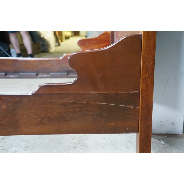 Antique Victorian Eastlake Walnut Burl Spoon Carved Highback Twin Size Bed For Sale - Image 4 of 18