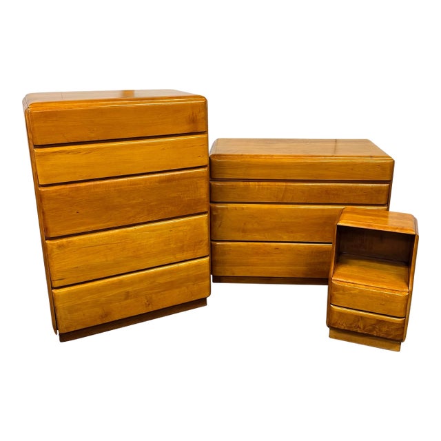 1950s Art Deco Stardust Dresser Set by Forest Furniture For Sale
