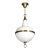 Mid-Century Modern Murano Glass & Brass Banded Detailed Pendant Chandelier For Sale