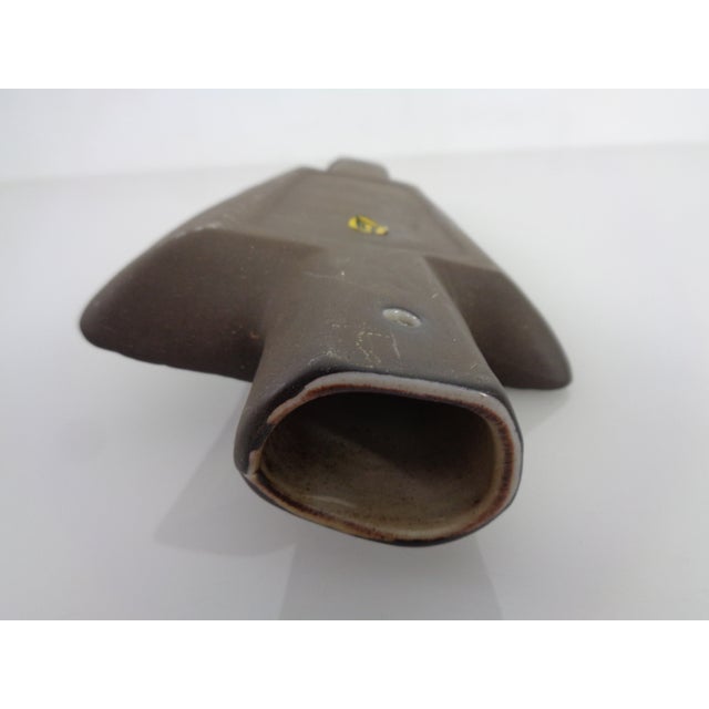 Studio Ceramic Wall Vase of Prague from Keramo Kostelec, Czechoslovakia, 1960s For Sale - Image 11 of 15