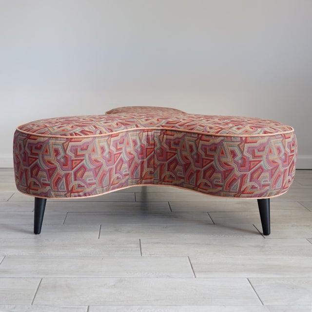 1990s Late 20th Century Milo Baughman for Thayer Coggin Trefoil Ottoman For Sale - Image 5 of 11