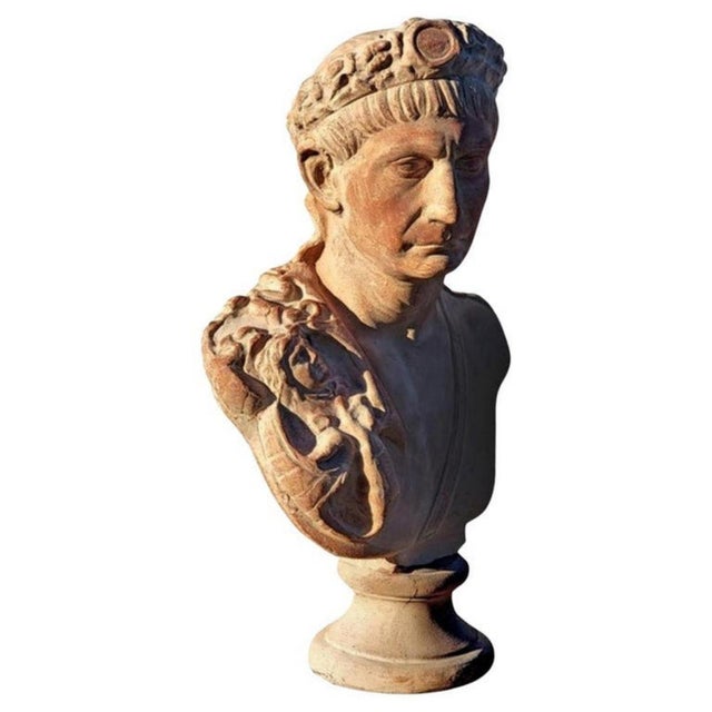 Bust in Terracotta by Traiano For Sale - Image 4 of 7