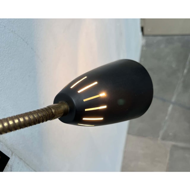 Black Mid-Century Modern Gooseneck Wall Lamp from Aris, Finland, 1950s For Sale - Image 8 of 18