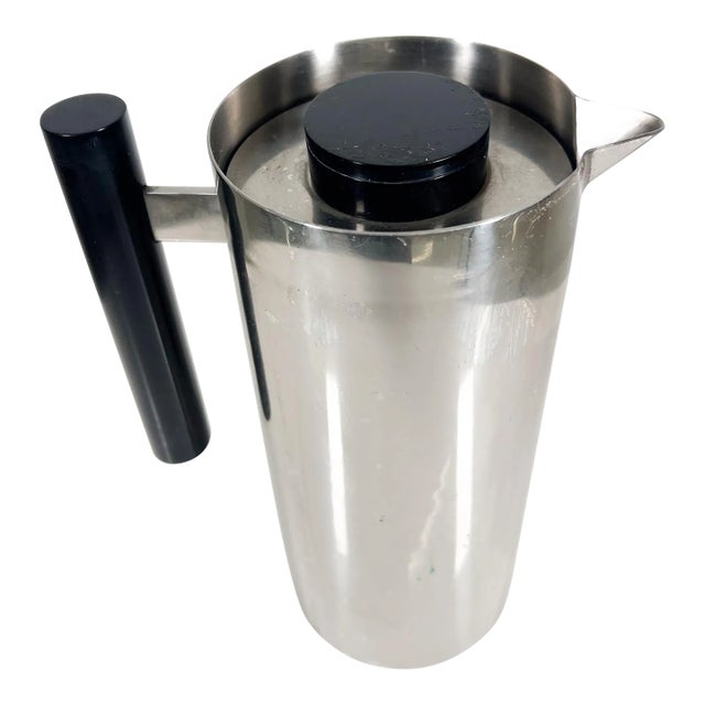 1950s Smith Metal Arts Stainless Modern Pitcher Carafe Buffalo Ny For Sale