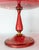 19th Century Pair of Bohemian Red Cranberry Glass Centerpiece Compotes or Tazza For Sale - Image 9 of 16
