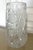 Olive Large Sklárny Bohemia Poděbrady Hand-Cut Lead Crystal Vase, Czechoslovakia, C. 70s-80s For Sale - Image 8 of 10