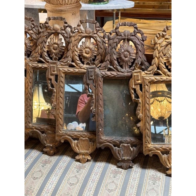 Set of 6 18th C. Italian Carved Mirrors For Sale - Image 4 of 7