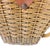 Brown Ooak Mid-Century 1960s Woven Wicker Creel Basket With Leather Flap Tubular Handles For Sale - Image 8 of 17