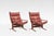 Vintage Siesta High Back Chairs in Cognac Leather and Plywood by Ingmar Relling for Westnofa, 1960s, Set of 2 For Sale - Image 5 of 6