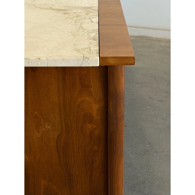 1960s Arched Walnut Credenza For Sale - Image 14 of 18