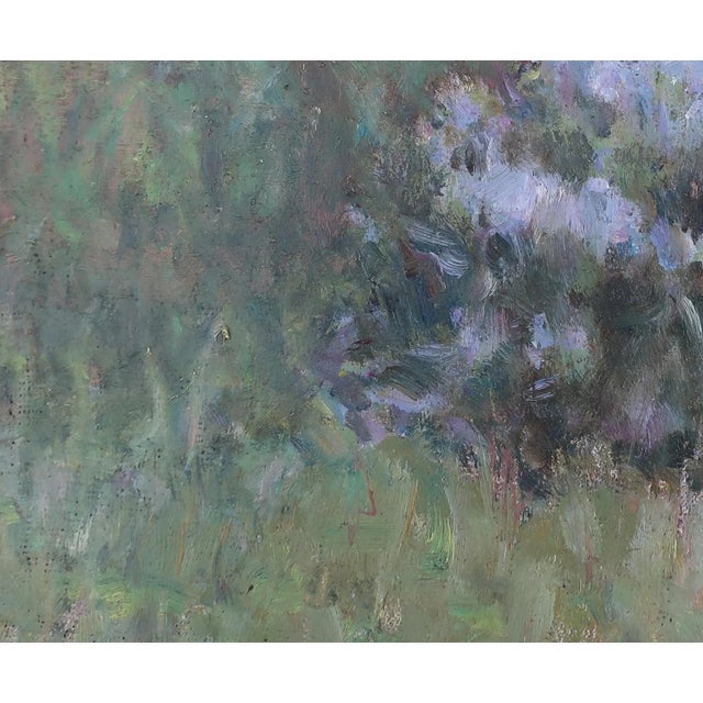 1960s Original Impressionism Oil Painting: Forest Landscape, Ukrainian Art (1960s) 29-35 For Sale - Image 5 of 6