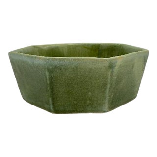 Large Formation Handmade Green Ceramic Bowl For Sale